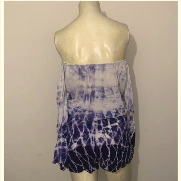 Adorable  tie dye purple romper (shorts and long sleeve) S - Picture 7 of 7